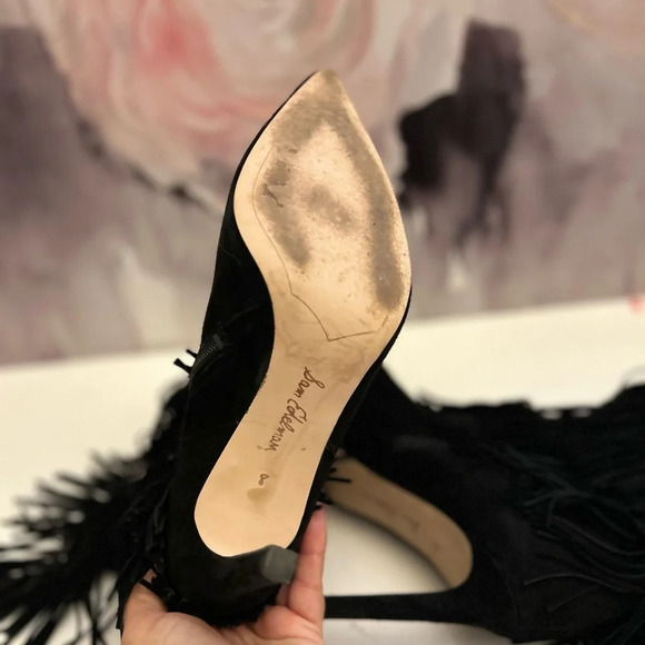 ! Sam Edelman Belinda Mid-Calf Fringe Bootblack size 8 - Picture 5 of 7